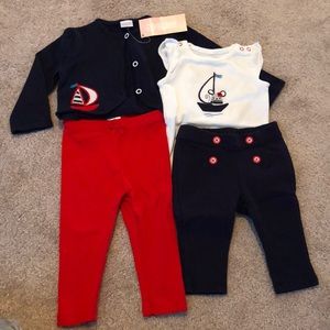 4-Pieces Sailboat Group EUC AND NWT